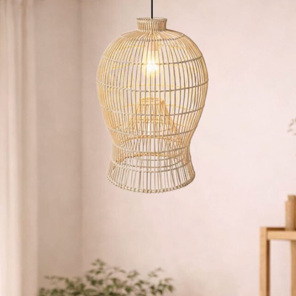 HYDILE Suspension en rotin Beige 40x60x40cm