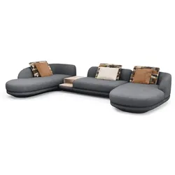 Segmüller Werkstätten Ecksofa Miu01 Stoff Blau