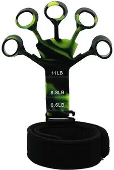 Perfect Picks Market Adjustable Hand Grip Strengthener Finger Trainer For Forearm Workout And Guitar Practice green