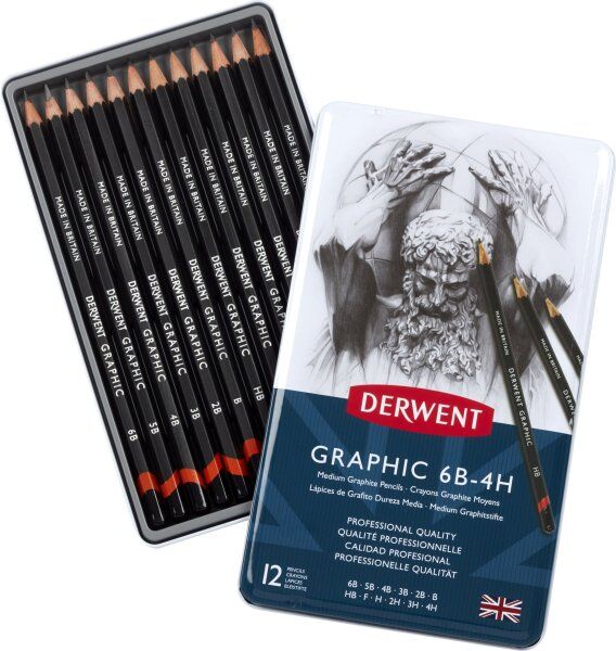 Derwent Graphic Grafitblyanter   6b-4h   12 Stk.