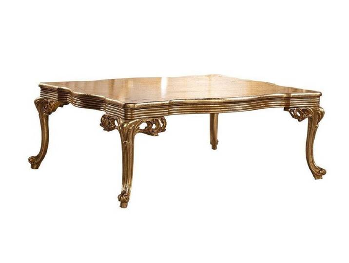 Xlmoebel Couchtisch Goldener Barock Rokoko Tisch aus Holz für das Wohnzimmer (1-St), Made in Europa