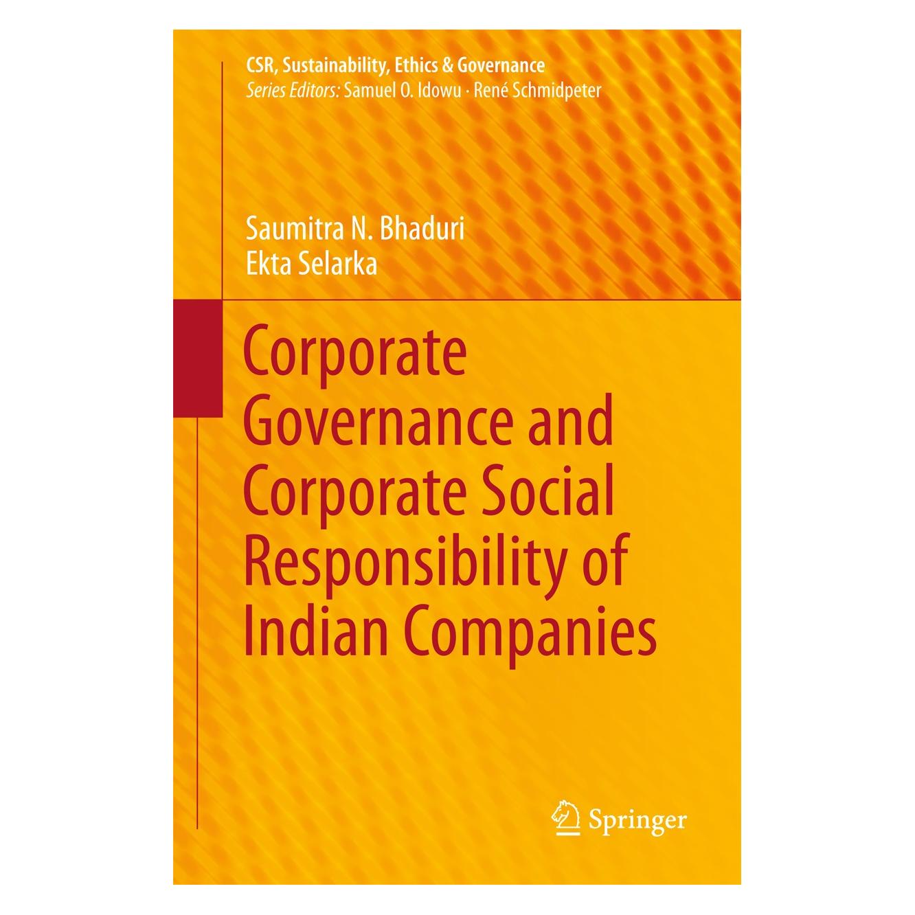 Springer Corporate Governance and Corporate Social Responsibility of Indian Companies (9789811009242)