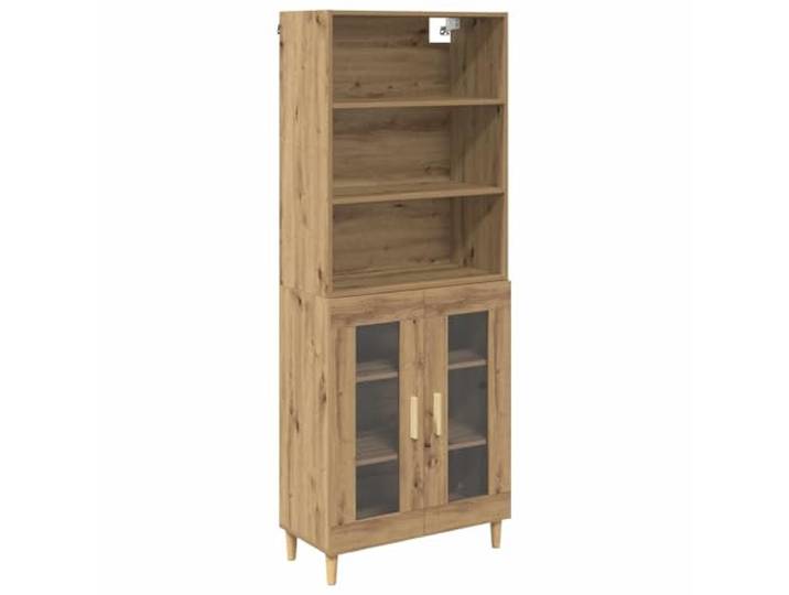 GHVBNMF Highboard Artisan-Eiche 69,5x32,5x180 cm Holzwerkstoff Set 2-teilig Flexibler Raumteiler im Wohnzimmer mit zwei Türen, viel Stauraum und robuster Konstruktion aus Holzwerkstoff.