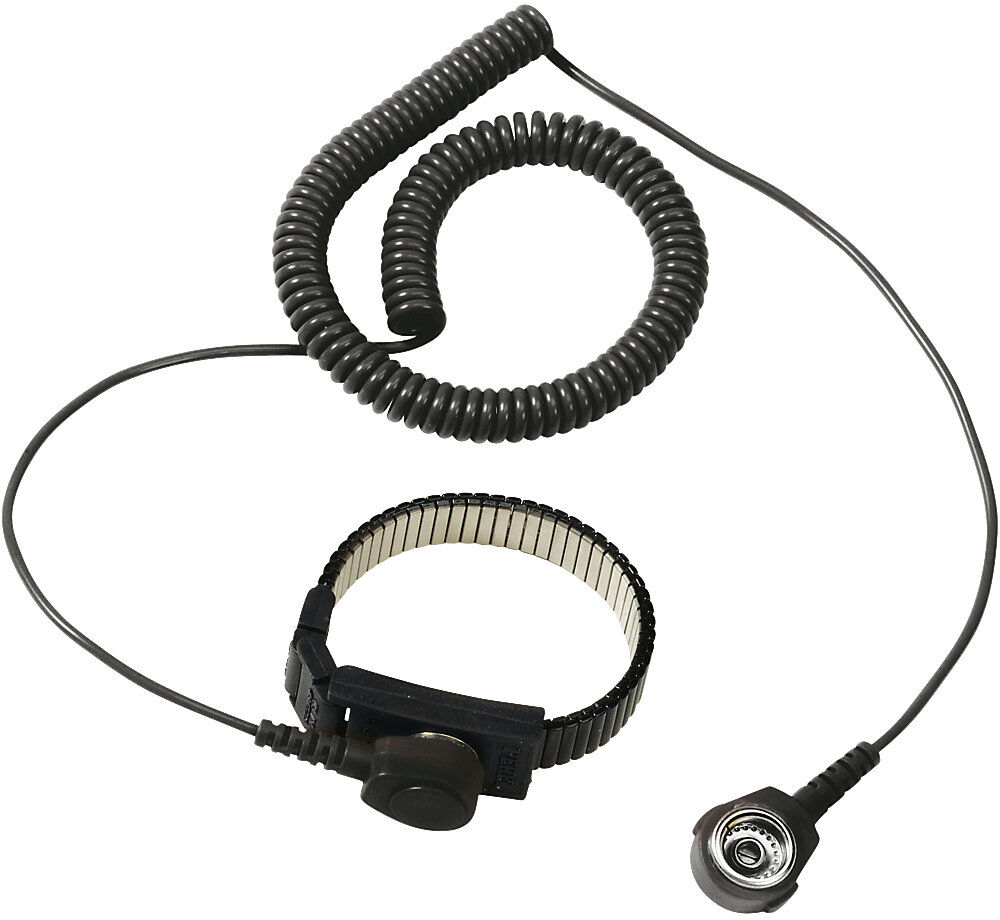 Edelstahl-Armband, inkl. Spiralkabel, ESD, 1 Megaohm Treston