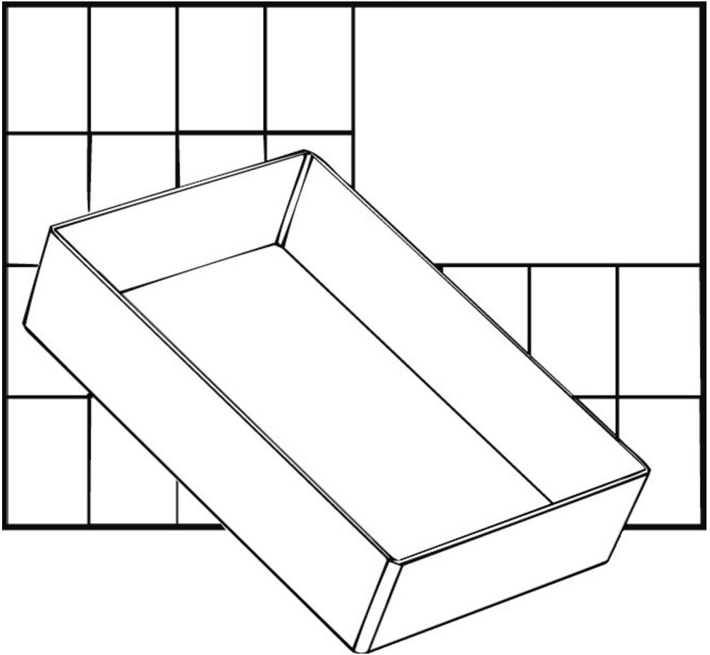 raaco A6 1 Facheinsatz einzeln 47x109x157 mm (100274)