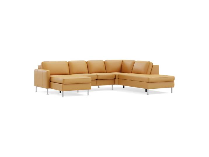 Ecksofa Classica-8011, Johann Jakob, kat. j, mercury curcuma, Leder
