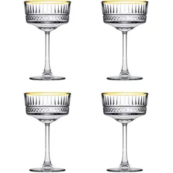 Pasabahce Champagnerkelch Elysia 26 cl - Transparent Gold 4 Stück
