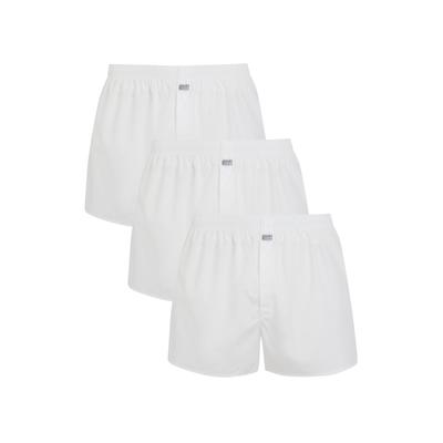 Webboxer JOCKEY "Everyday", Herren, Gr. L, Webqualität, weiß, Webqualität, Obermaterial: 100% Baumwolle, unifarben, normal, Unterhosen, Eingriff mit Knopfverschluß, mittlere Bundhöhe, lockere Passform