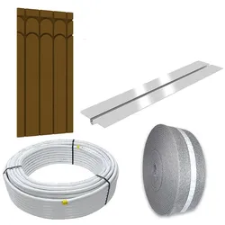 Fußbodenheizung-Set Trockenbau Akustik mit 24mm Holzfaserplatte VA15 (Ausführung: 28.8m2)