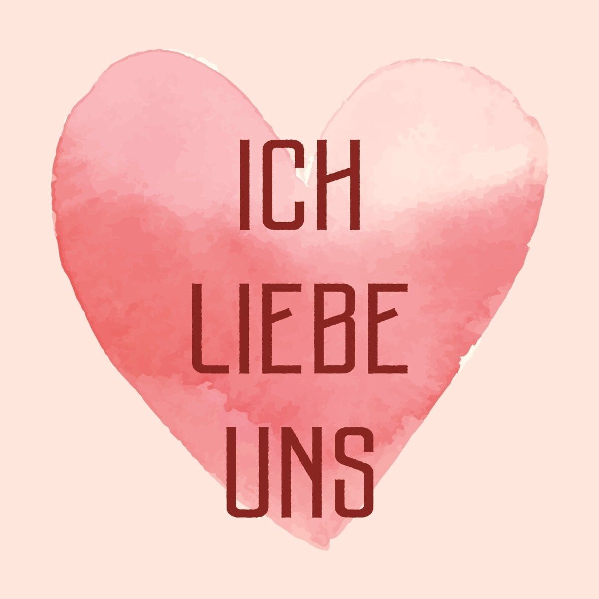 Keramisch tegeltje Ich liebe uns 10 x 10 cm