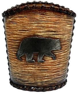 Paseo Road by Hiend Accents Lodge Bear Wastebasket, 1PC - One Size