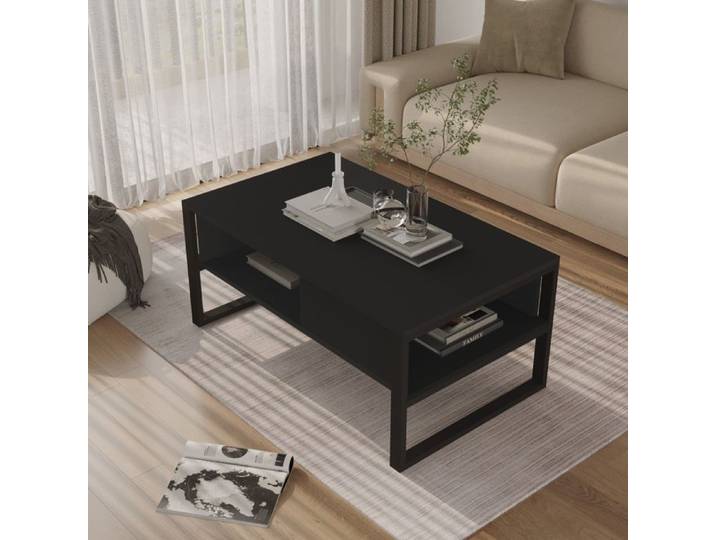 Table basse Laukaa 100 x 60 x 45 cm noir