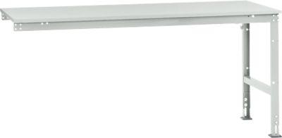 Manuflex Ansatztisch UNIVERSAL Standard, Tischplatte Melamin, 2000x1000, lichtgrau