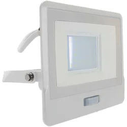 LED Außenwandleuchte Wandleuchte Flutlicht Bewegungsmelder Weiß Aluminium IP65