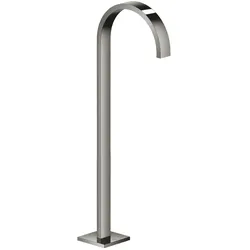 Dornbracht MEM Wannenauslauf ohne Umstellung, freistehend, Dark Chrome, Ausladung 280 mm, Höhe 830–900 mm, Schubrosette 130 x 130 mm