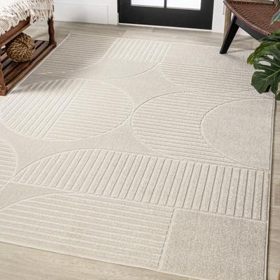 JONATHAN Y Dila Geometric Arch Scandi Striped Ivory/Cream Area Rug