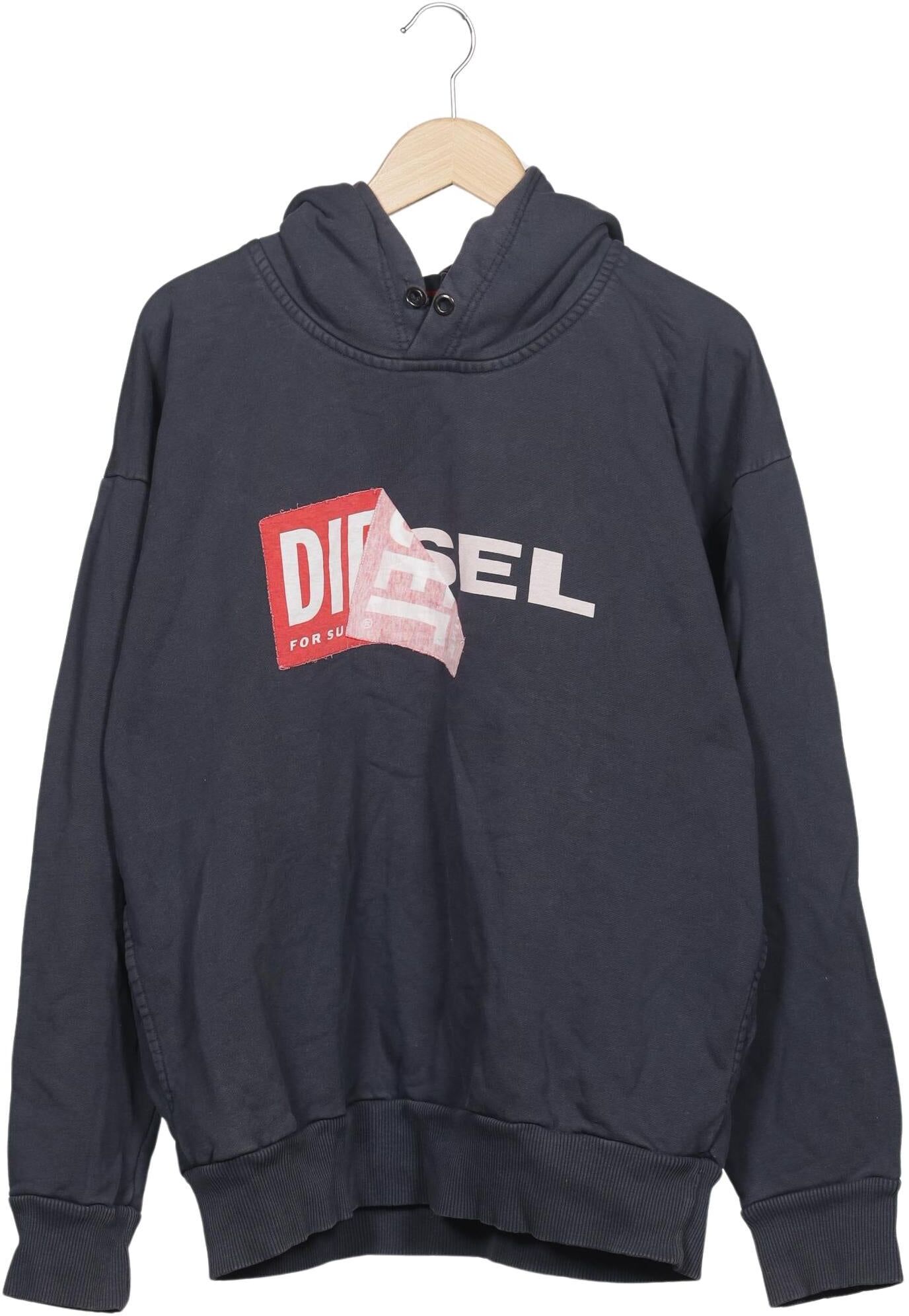 Diesel Herren Kapuzenpullover, Marineblau, Gr. M, Baumwolle - Second Hand