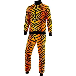 Widmann PARTY FASHION TRAININGSANZUG MIT TIGERMUSTER (Oberteil, Hose), XL (XL)