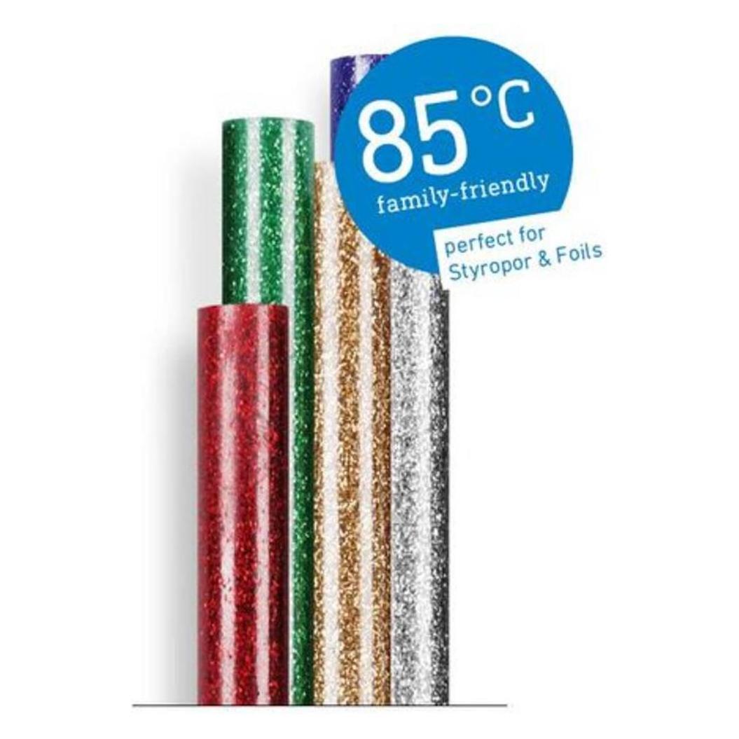 Steinel Heissklebesticks 7 mm 150 mm Bunt, Glitzereffekt, Gold, Silber, Rot (084639)
