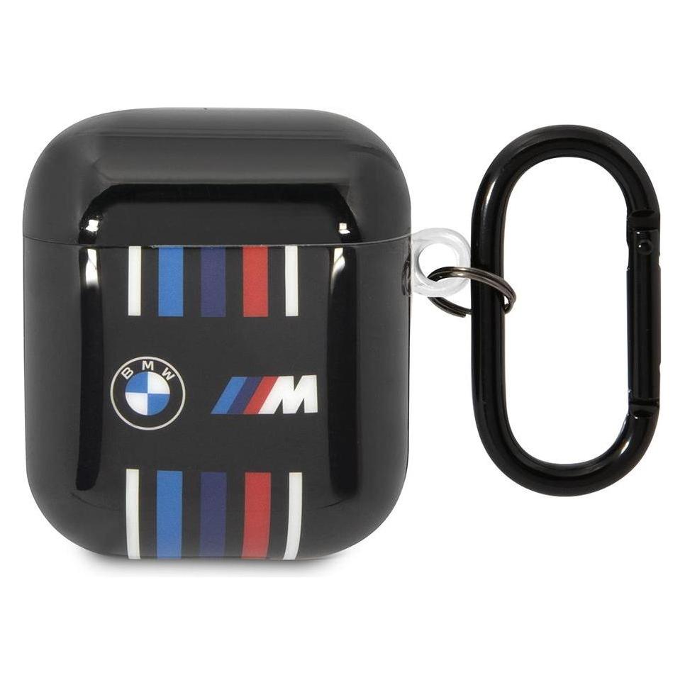 BMW BMA222SWTK AirPods 1/2 cover czarny/black Multiple Colored Lines (Kopfhörer Hülle) (BMW000620-0)