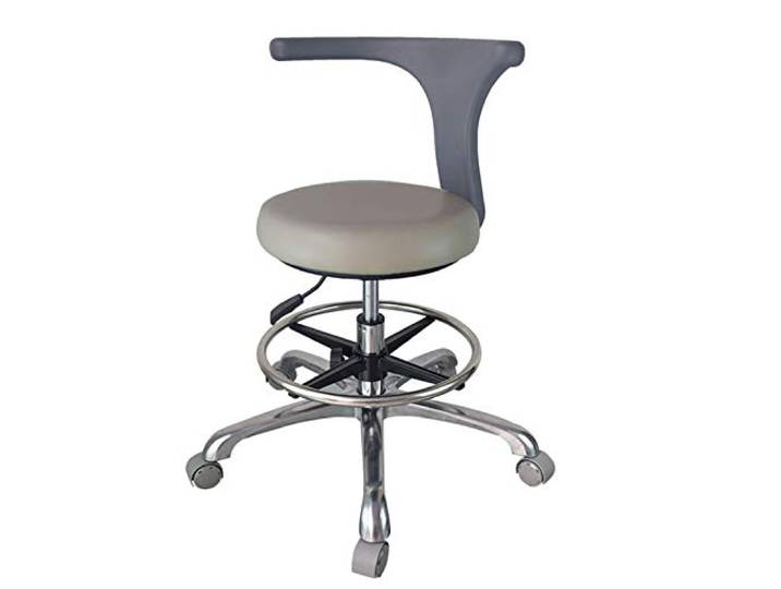 JMYSD Medical Dental Hocker Zahnarztstuhl Dentalhocker Mit 360 Grad Drehung Armlehne PU-Leder, Verstellbarer Beauty Hocker Salon Friseurstuhl,F