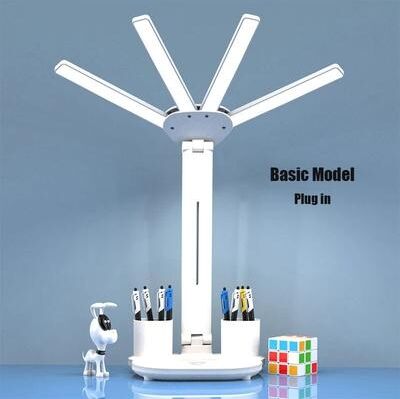 Uplift Picks Multifunctional Four Head Desk Lamp With Fan Clock And Calendar Display ordinary Plug In