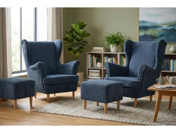 Family Meble 2er-Set Ohrensessel Ari Bonito Apollo mit Hockern – Variante Ari Bonito Apollo 5