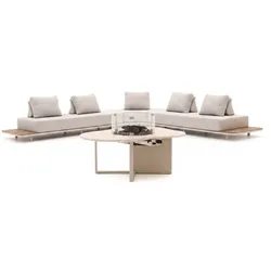 Bellagio San Lupo/Cosiloft Novi Ecklounge-Set mit Feuertisch 4-teilig