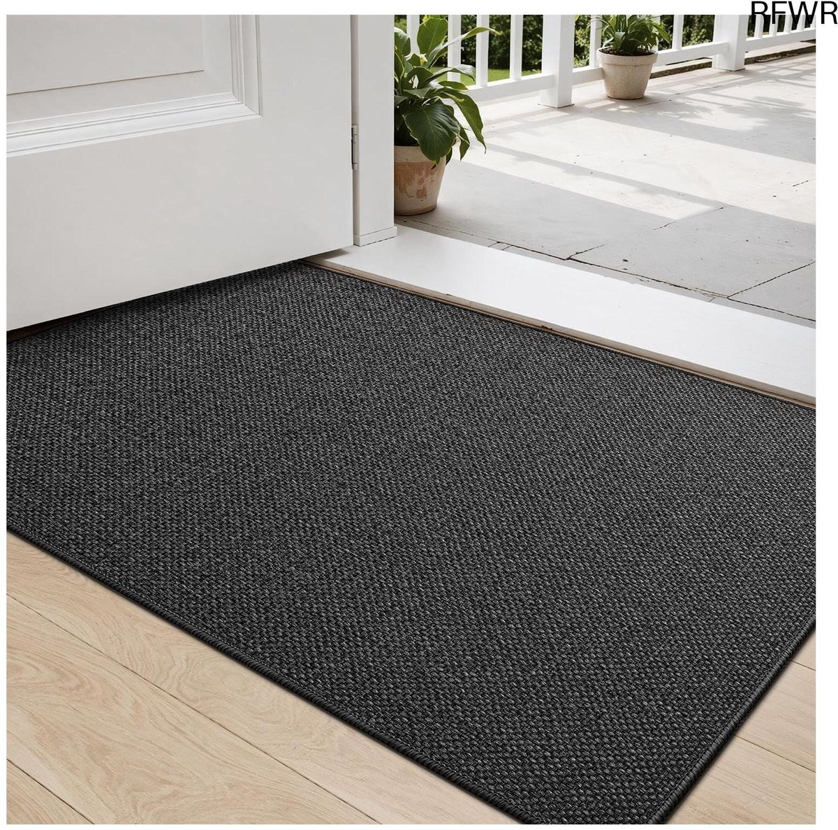 RFWR Absorberende Vuilvanger Voetmat voor Binnen, Donkergrijs, 44 x 75 cm