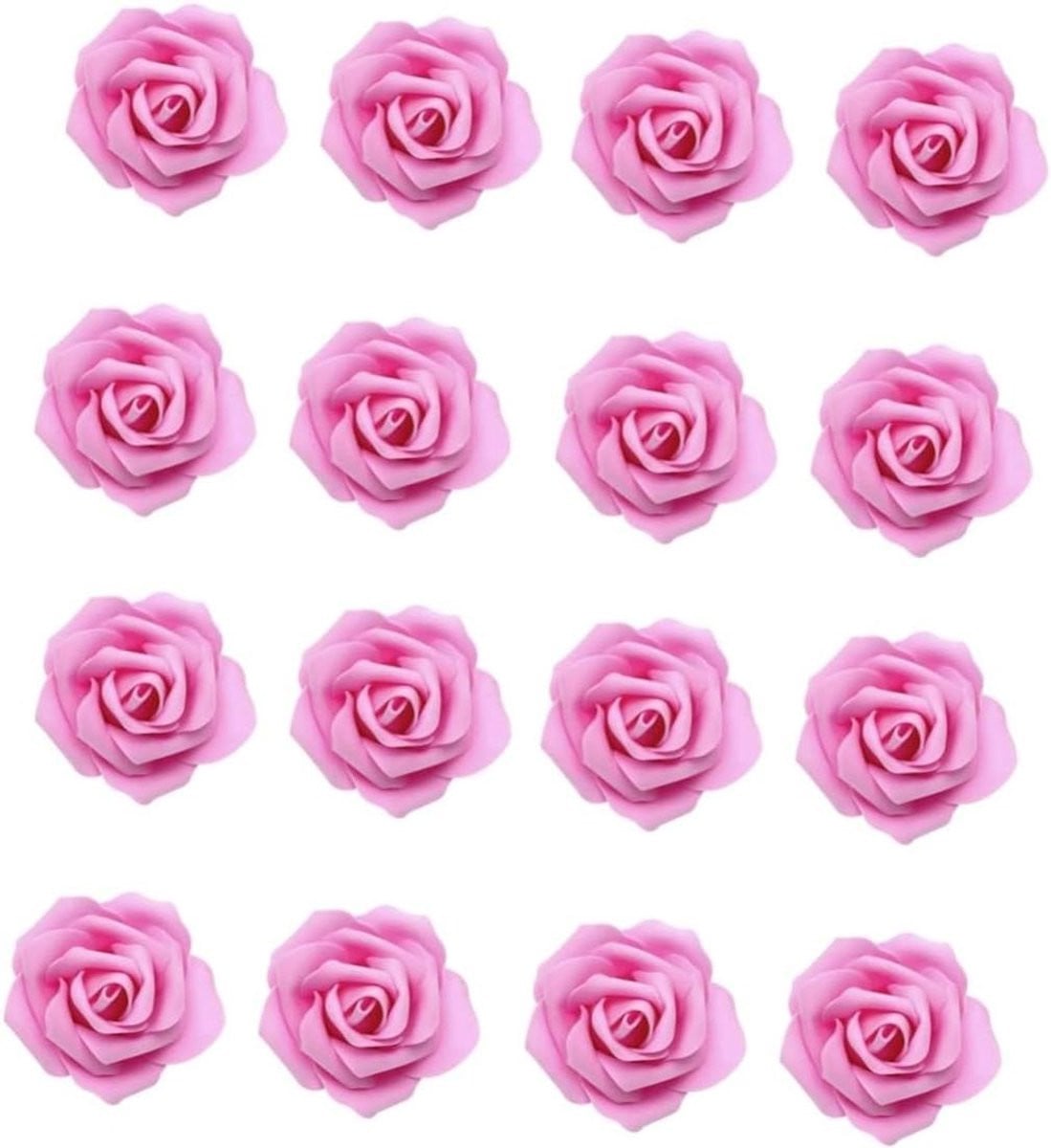 200 stuks Nep Rozenkoppen - Kunstbloemen Decoratie - Roze