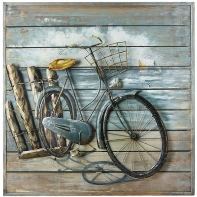 Metallbild GILDE GALLERY "Kunstobjekt Enjoy The Ride", bunt (farbe bild(er): bunt), B:80cm H:80cm T:6,5cm, Metall, Bilder