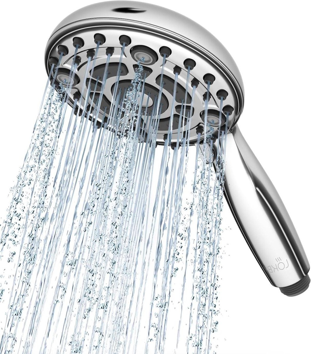 Hogedruk Handheld Douchekop met 6 standen en Filter - Chroom - 12,7 cm