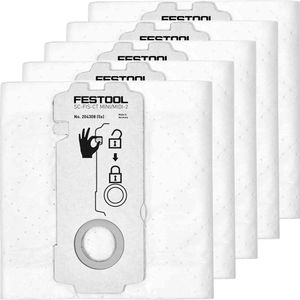 Festool Staubsaugerbeutel Filtersack Selfclean SC FIS-CT, für Nass-Trockensauger MINI/MIDI 2019, 5 Stück