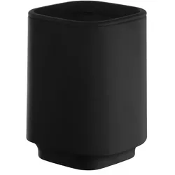 Smedbo Zahnputzbecher. Freistehend. Schwarz Kunststoff. BB582