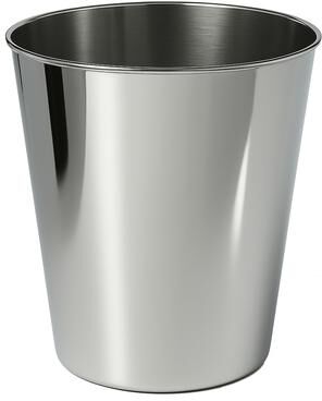 happimess Nolan Modern Classic Smooth Steel 2-Gallon Wastebasket