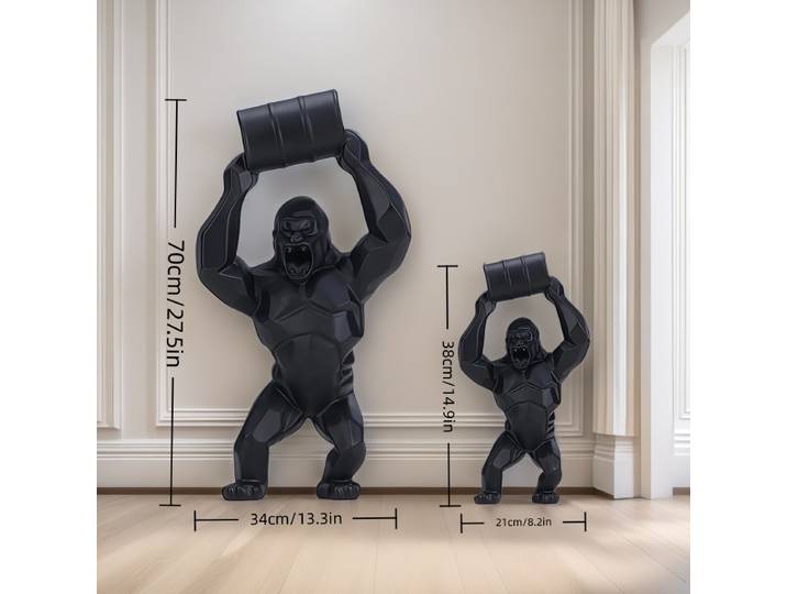 Sculpture de singe animal créatif, statue en résine de simulation, ornements d'art à collectionner, statuette, décoration