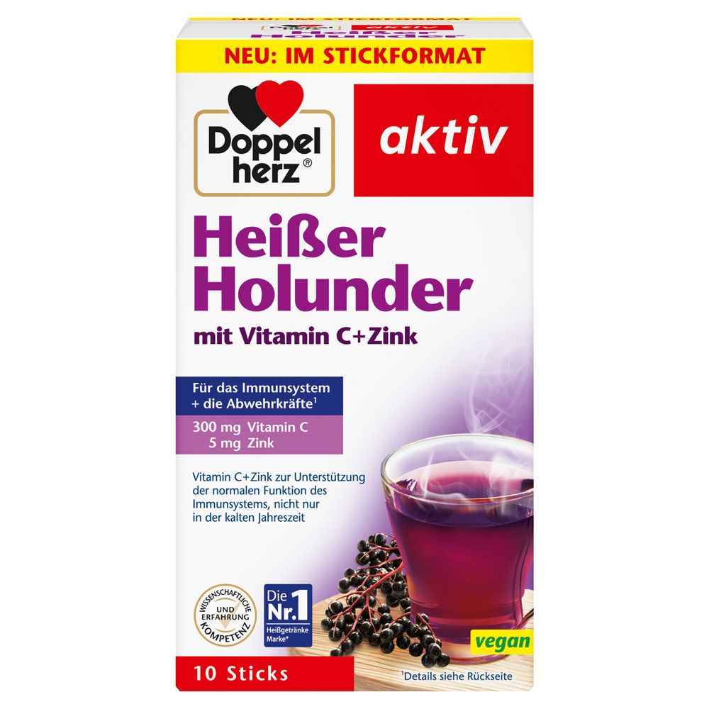 Doppelherz heißer Holunder m.Vit.C+Zink Granulat 10 St