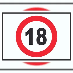 HB-Druck Zutritt ab 18 Jahre Symbol Schild A0 (841x1189mm)
