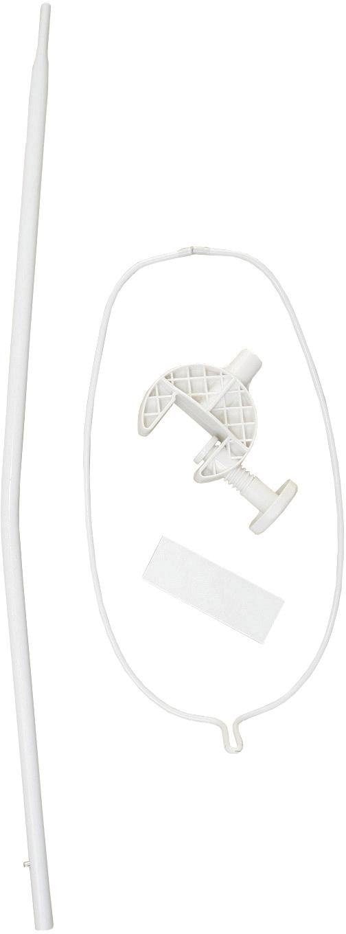 Himmelstange ROBA "Hochstahlprofil (0294)", weiss (weiß), L:72cm, Gardinenstangen, Himmelstange weiß B/L: 72cm,mitte