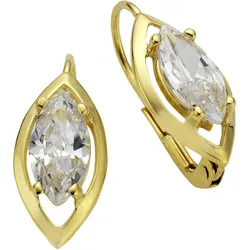 Fascination by Ellen K. Ohrringe Gold 333 mit Zirkonia weiß