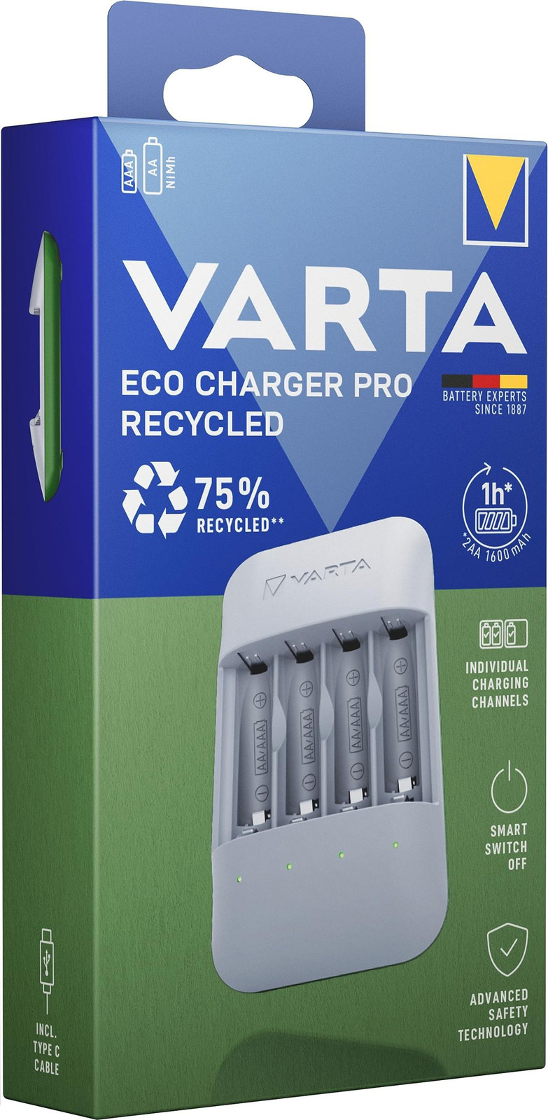 VARTA Eco Charger Pro oplader van gerecycled materiaal