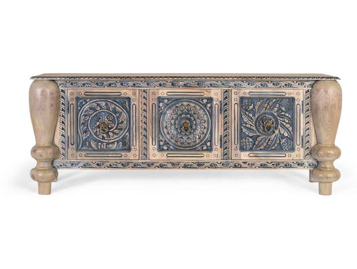 Buffet Milos en teck\, 76 cm x 198 cm x 45 cm\, Giner y Colomer