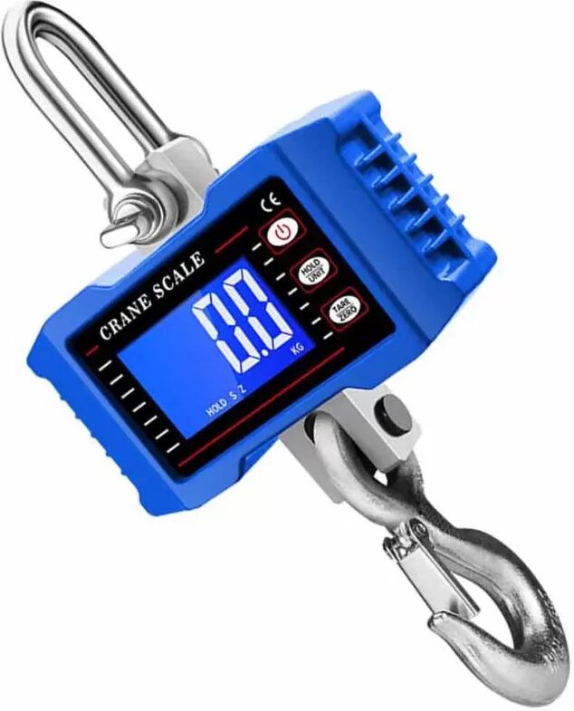 INF Balance de grue électronique 1500 kg avec écran LCD - Alimentation par batterie Bleu