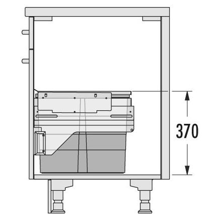 Hailo Einbauabfallsammler, Cargo, 3610851,KB 600, 54l, KF, dunkelgrau (54 l) (228802)