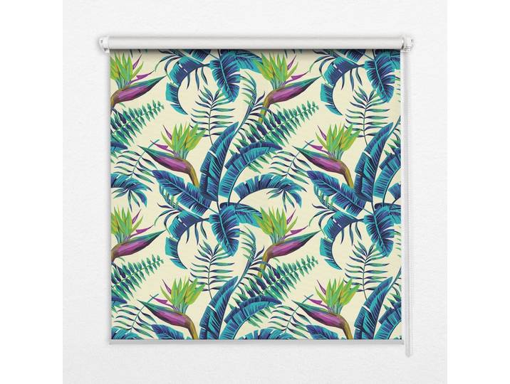 INNENROLLO - Fensterrollo - Rollo - 60x40 cm - Tropische Pflanzen
