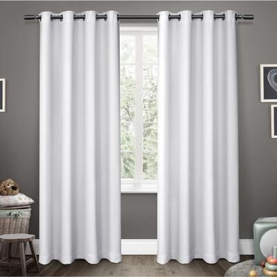 ATI Home Sateen Room Darkening Kids Grommet Top Window Curtain Panel Pair