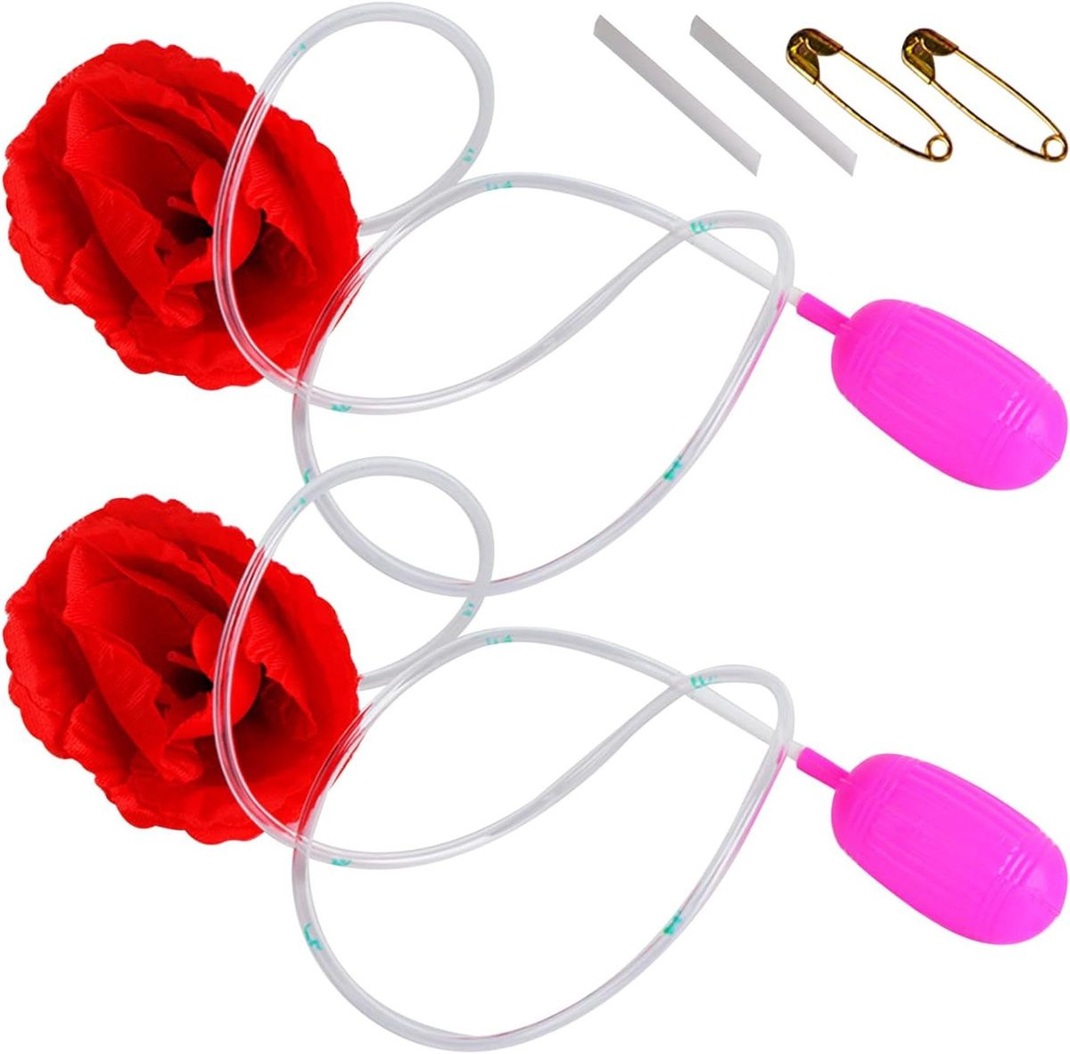 Grap Sets Realistische Fopbloemen Rood - 2 Sets