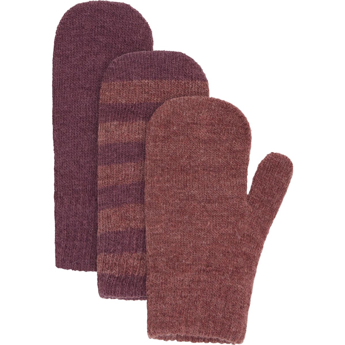 Minymo Magic Mittens Knit 3-pack huckleberry (6599) 1-2Y 164450-6599-1-2Y