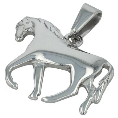 Kettenanhänger ADELIA´S "Anhänger – Pferd Anhänger aus Edelstahl", silber, Schmuckanhänger, Mädchen, Edelstahl, Kettenanhänger, Ideal als Geschenk für besondere Anlässe