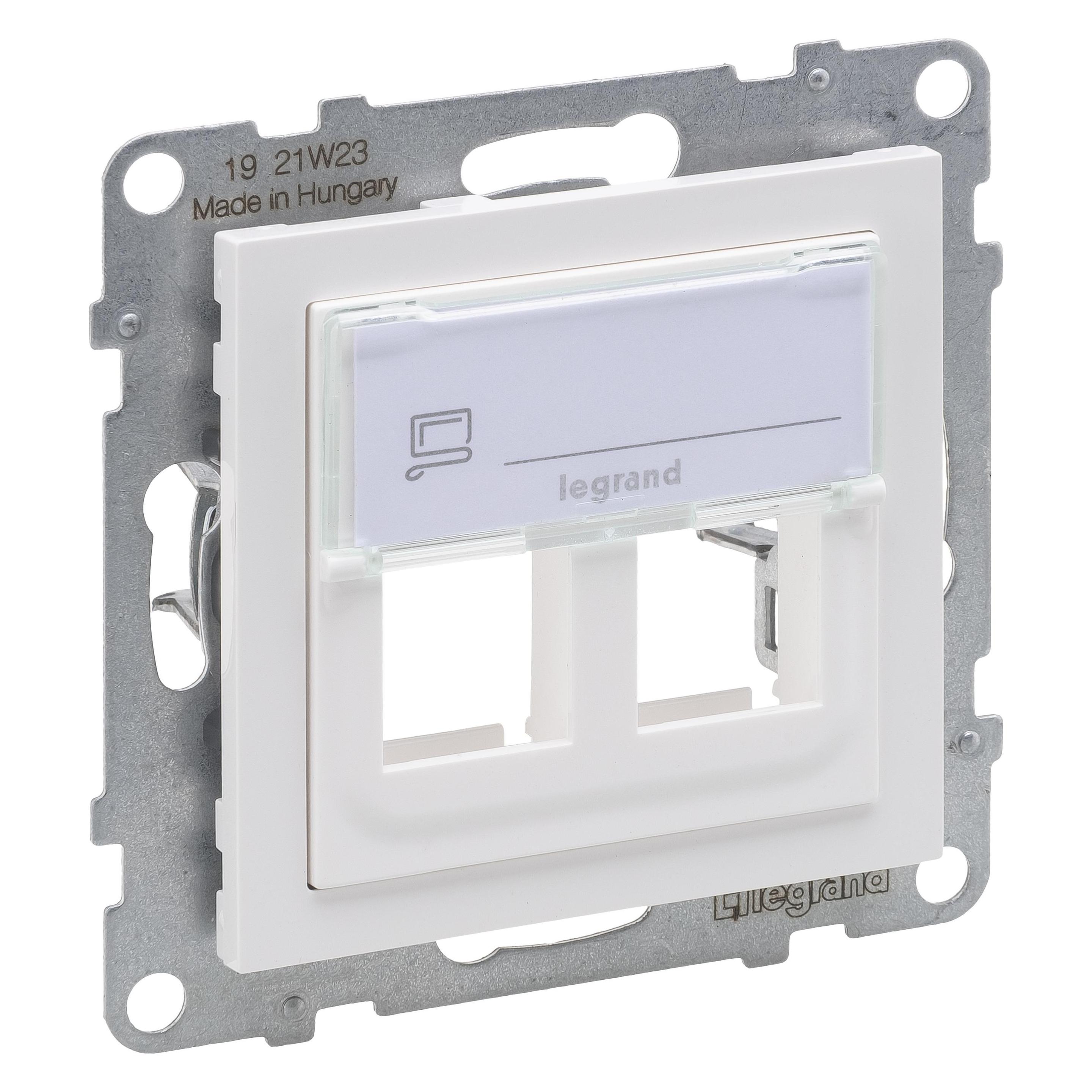 Legrand SEANO 2-fach Key-Stone-Adapter zum Einschnappen von Key-Stone-Datendosen (765602)